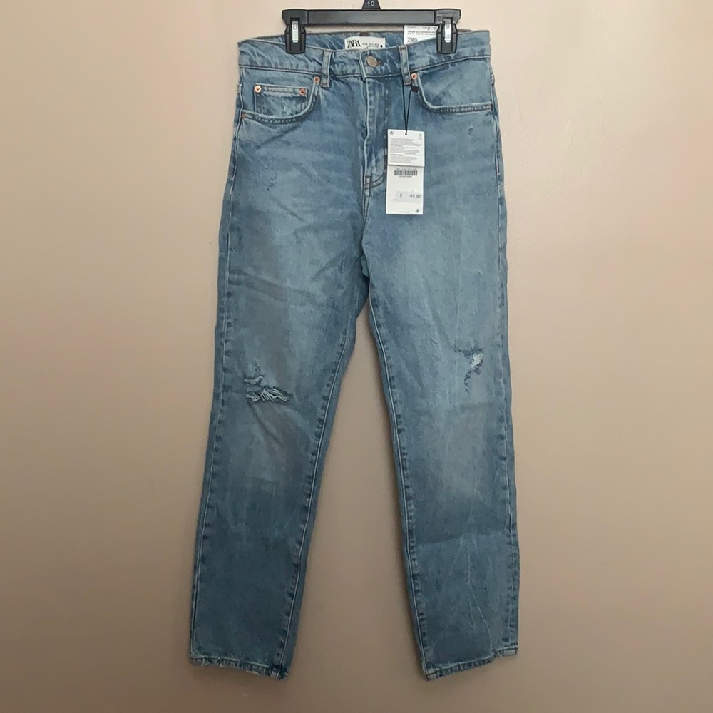 Zara The New Slim Cropped in Circus Blue size 4